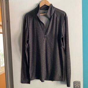 GoLite Mens Size L Gray 1/4 Zip Athletic Lightweight Layering Top Pullover Shirt